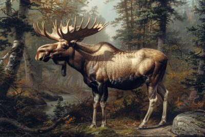 Avez-vous déjà vu un orignal à pattes blanches? découvrez ce spectacle rare et majestueux