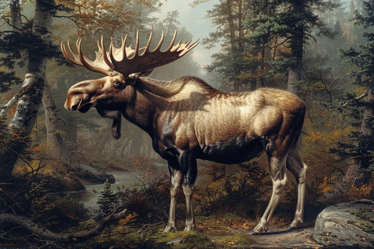 Avez-vous déjà vu un orignal à pattes blanches? découvrez ce spectacle rare et majestueux