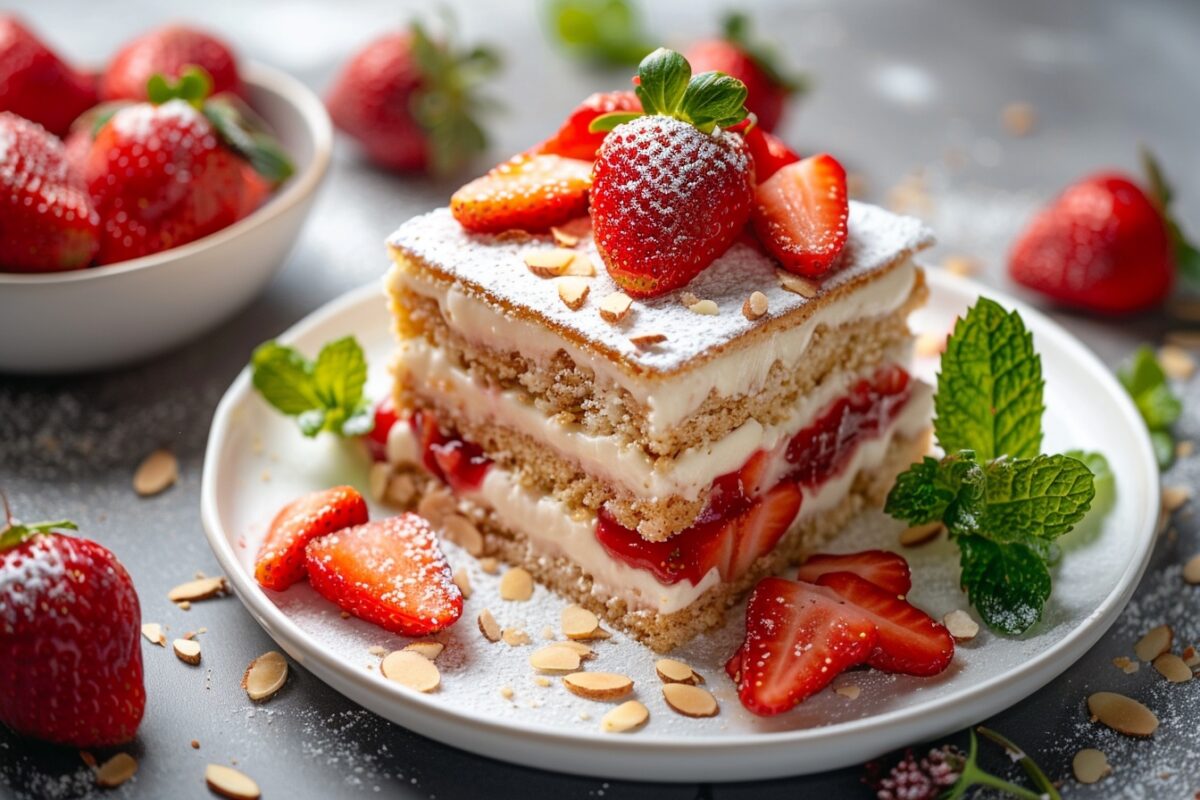 Découvrez le secret de la charlotte aux amandes et coulis de fraises pour éblouir vos convives