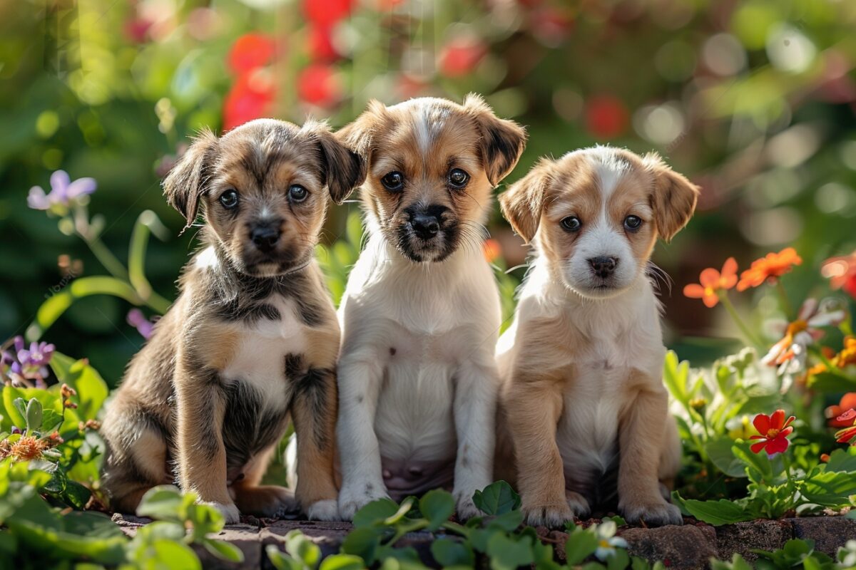 Quand trois chiots inséparables révèlent des natures surprenantes en grandissant