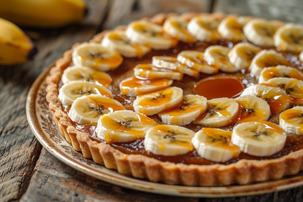 Redécouvrez le plaisir de la pâtisserie avec cette tarte à la banane et au rhum qui ravira vos papilles