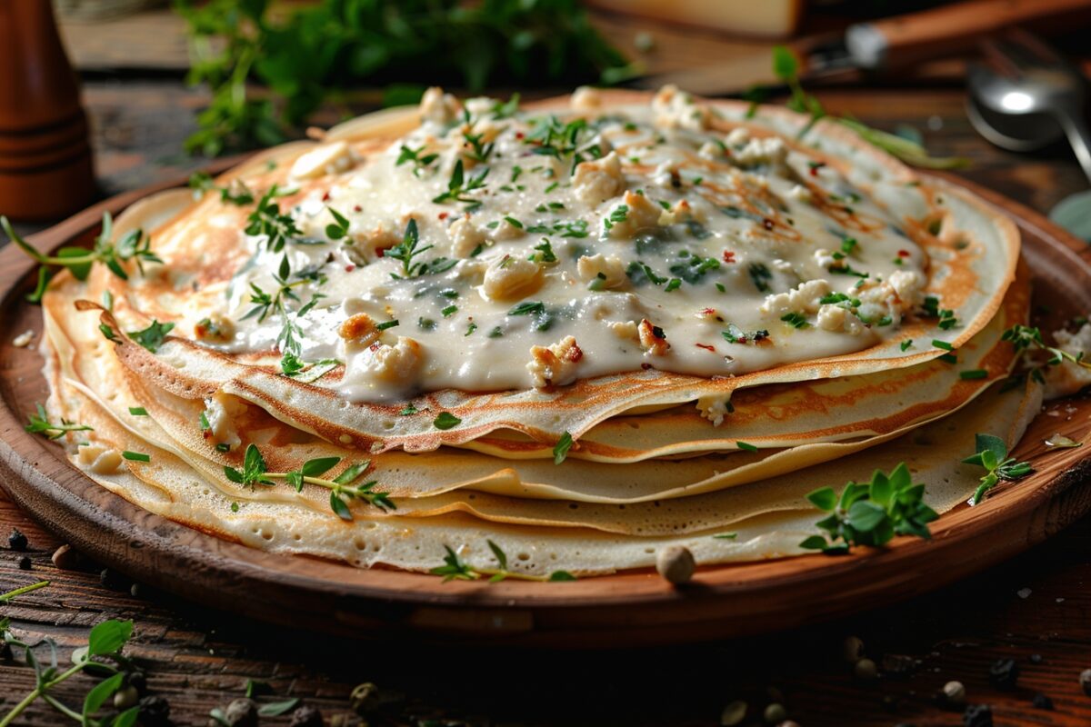 Redécouvrez les crêpes : une recette unique de crêpes à la béchamel de roquefort qui ravira vos papilles