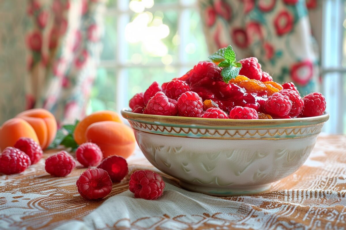 Redécouvrez les saveurs de votre enfance avec notre recette de compote à la framboise et aux abricots secs