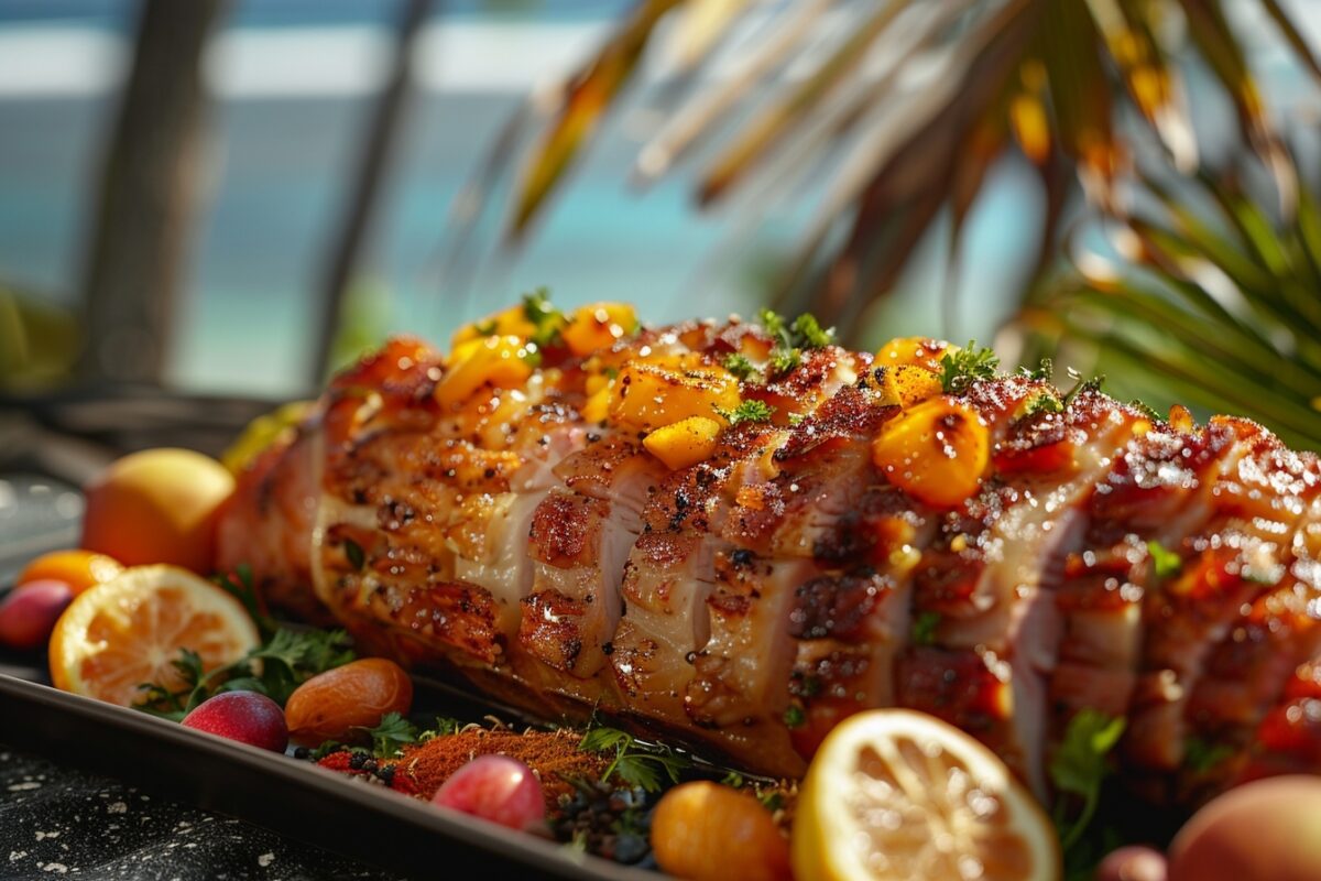 Voyage gustatif garanti avec ce rôti de porc aux saveurs exotiques qui ravira vos papilles